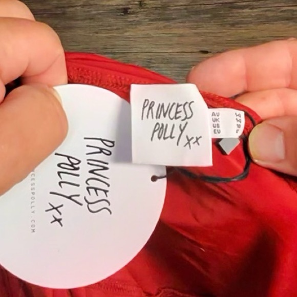 Princess Polly Red Wrap Tank Top - Picture 4 of 5